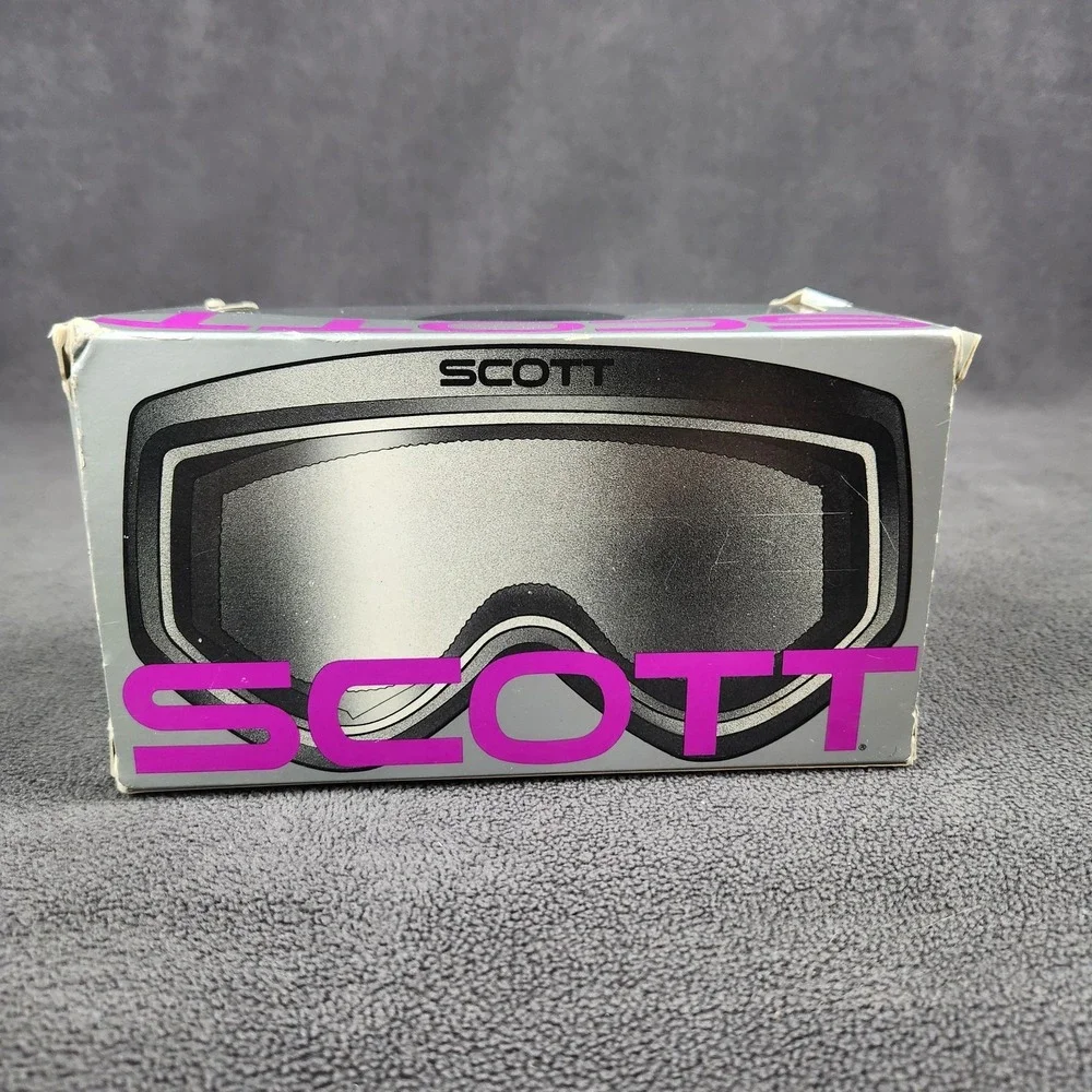 Vintage Scott T-35 Powder OTG‎ Ski Snowboard Goggles Amber Lens USA Made Thermal